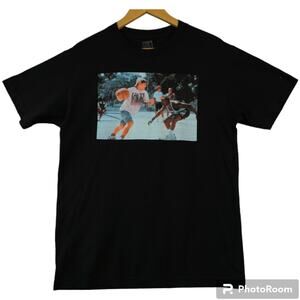 White Men Can't Jump Double-Sided Graphic Print T-Shirt Men's Size Medium Black